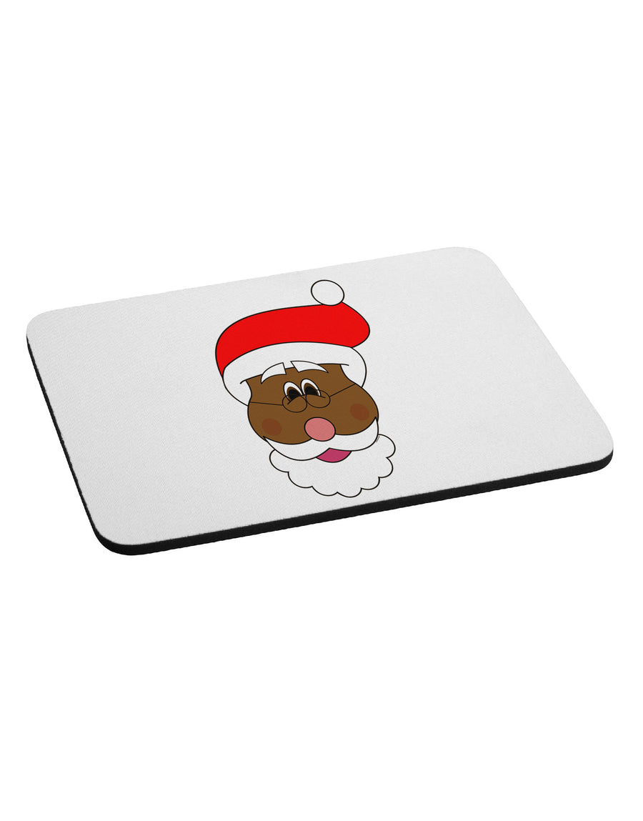 Black Santa Claus Face Christmas Mousepad-TooLoud-White-Davson Sales