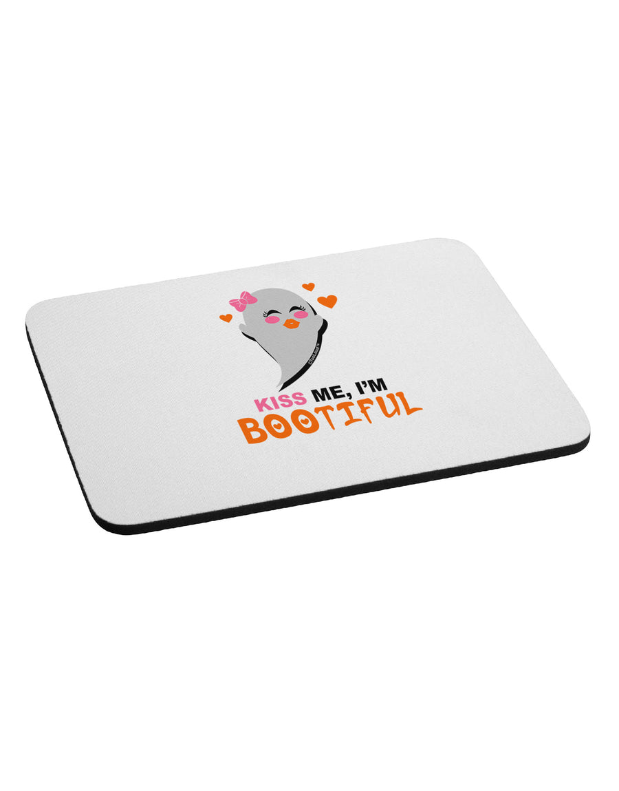 Kiss Me BOOtiful Ghost Orange Mousepad-TooLoud-White-Davson Sales