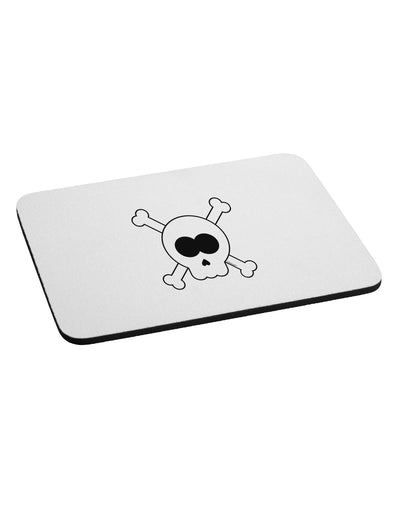 Skull and Crossbones Halloween Mousepad-TooLoud-White-Davson Sales