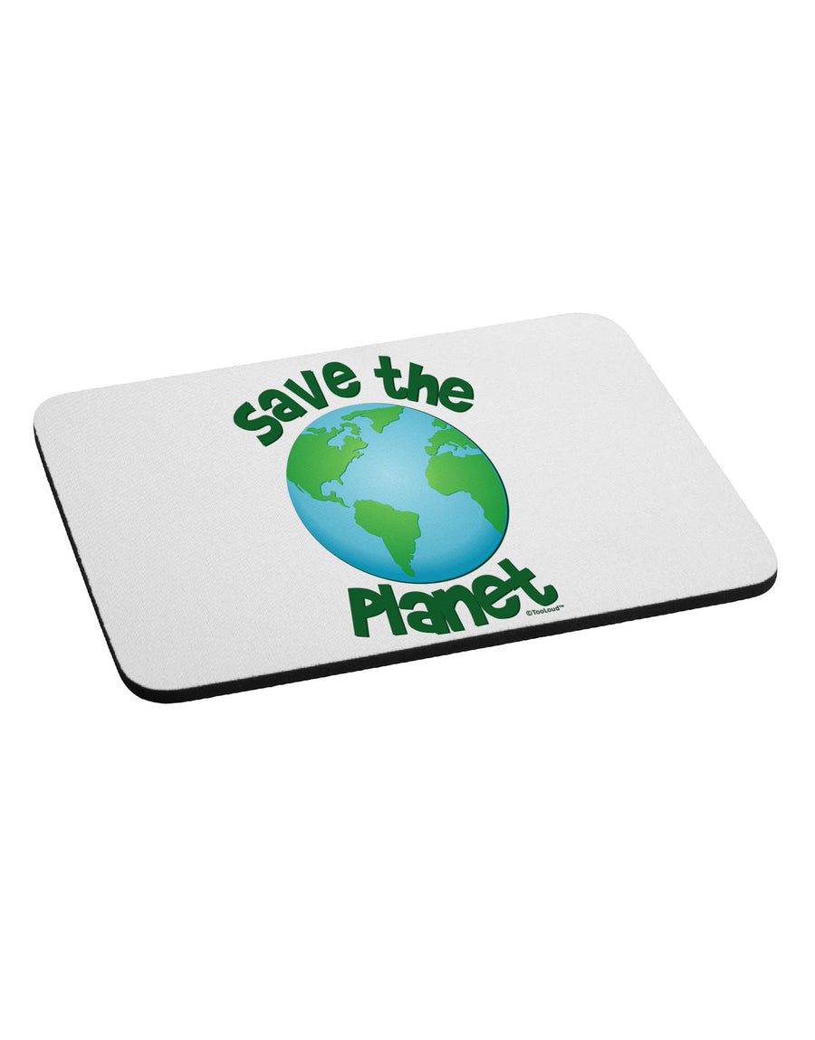 Save the Planet - Earth Mousepad-TooLoud-White-Davson Sales