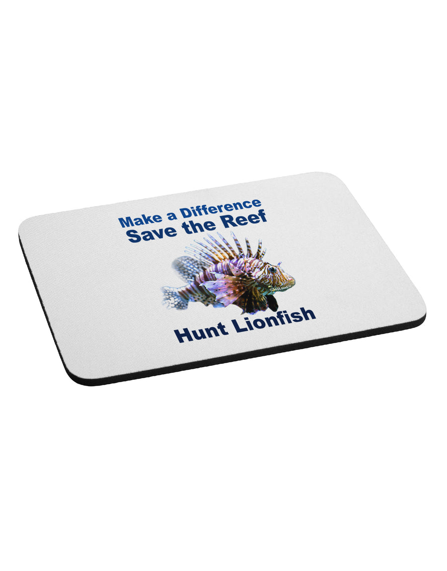 Save the Reef - Hunt Lionfish Mousepad-TooLoud-White-Davson Sales