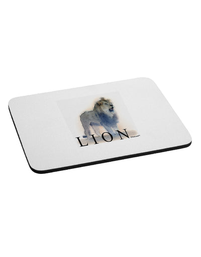 Lion Watercolor B Text Mousepad-TooLoud-White-Davson Sales