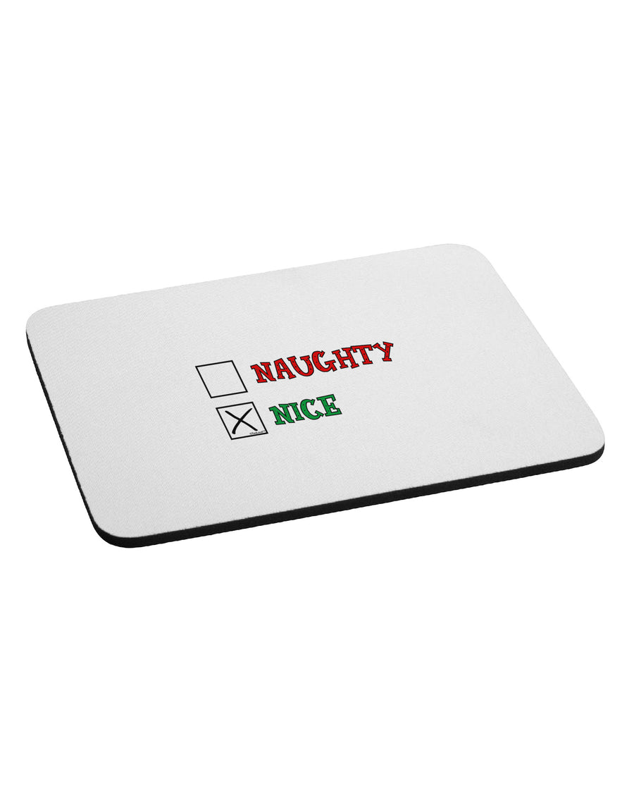 Naughty or Nice Christmas - Nice Mousepad-TooLoud-White-Davson Sales