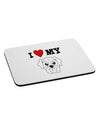 I Heart My - Cute Bulldog - White Mousepad by TooLoud-TooLoud-White-Davson Sales