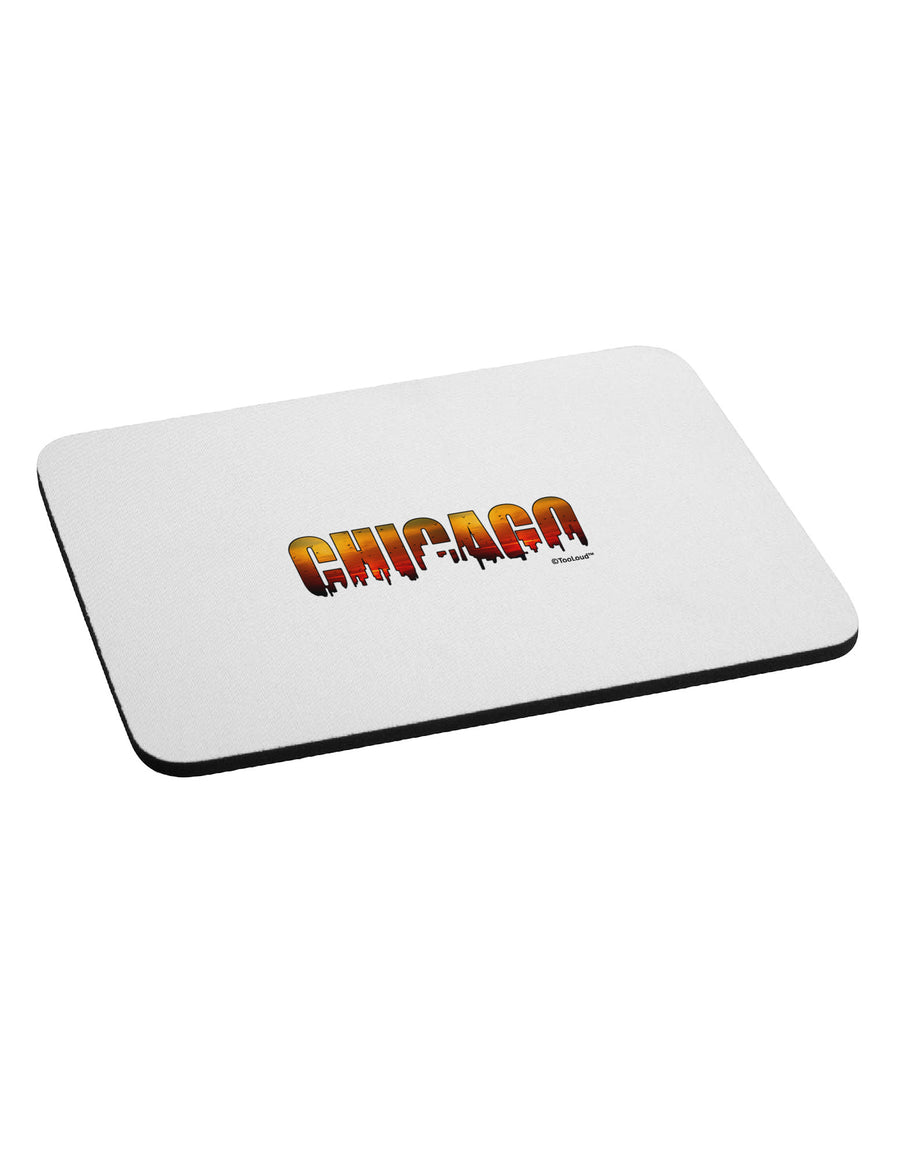 Chicago Skyline Cutout - Sunset Sky Mousepad by TooLoud-TooLoud-White-Davson Sales