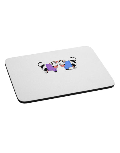 Cute Pair of Sweater Cows Mousepad-TooLoud-White-Davson Sales