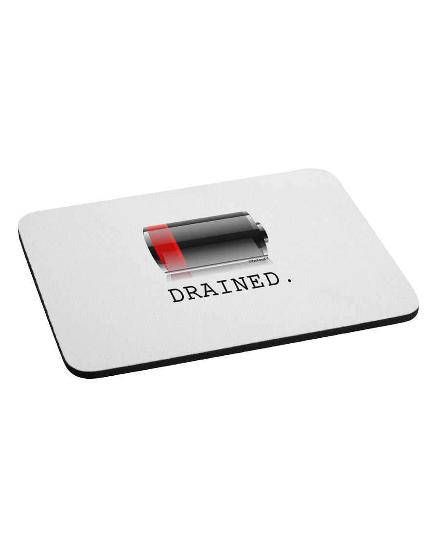 Battery Drained Mousepad-TooLoud-White-Davson Sales