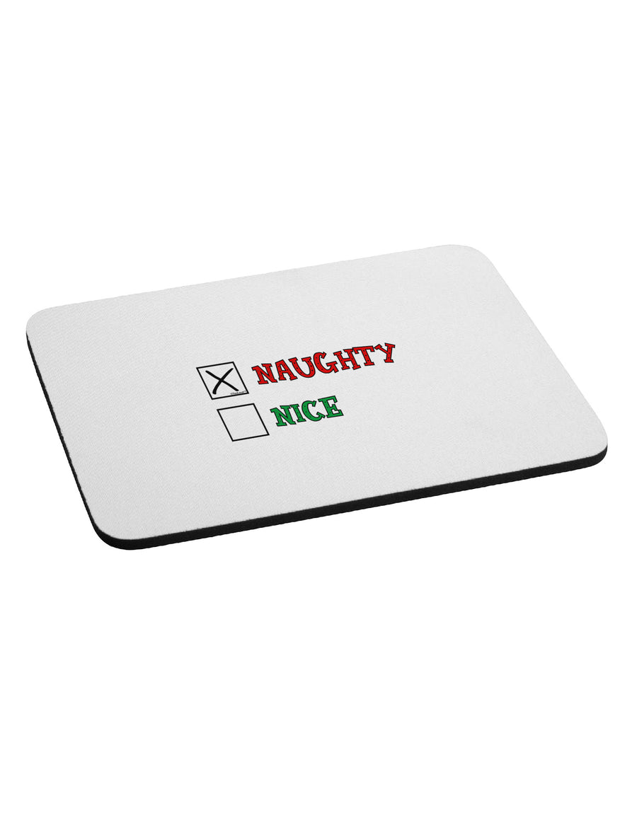 Naughty or Nice Christmas - Naughty Mousepad-TooLoud-White-Davson Sales