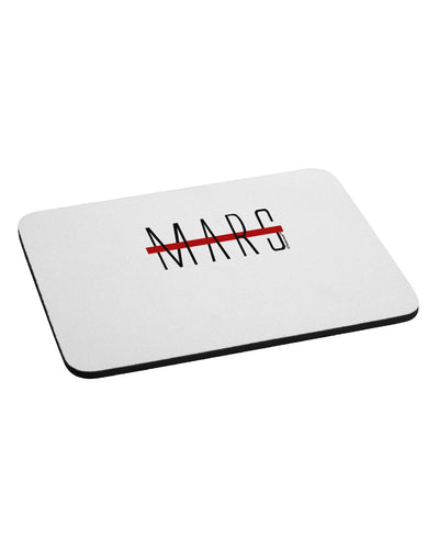 Planet Mars Text Only Mousepad-TooLoud-White-Davson Sales