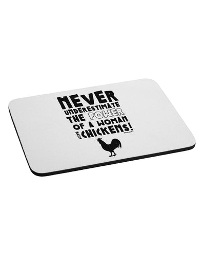 A Woman With Chickens Mousepad by TooLoud-TooLoud-White-Davson Sales