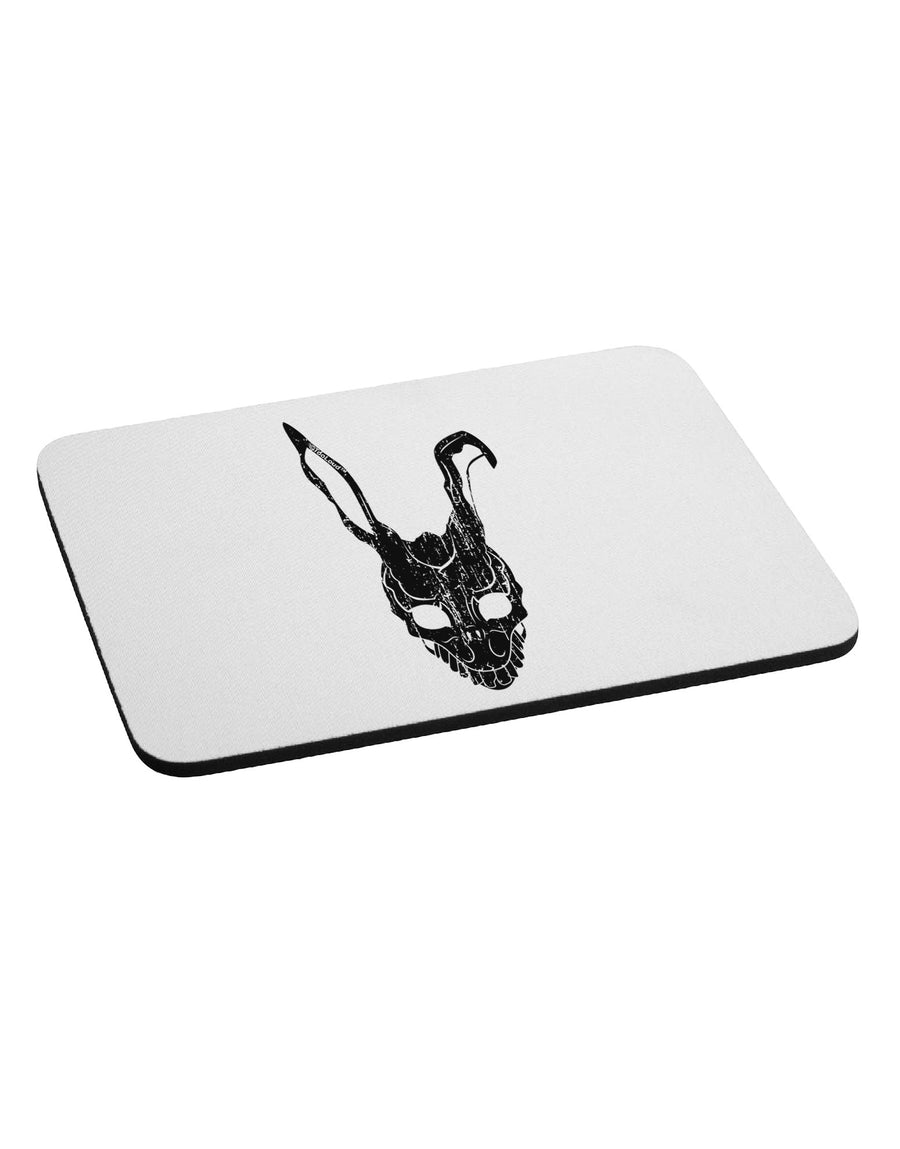 Scary Bunny Face Black Distressed Mousepad-TooLoud-White-Davson Sales