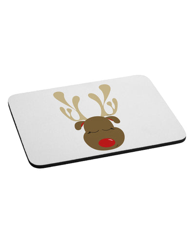 Cute Rudolph Reindeer Face Christmas Mousepad-TooLoud-White-Davson Sales