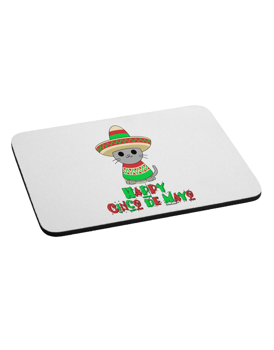 Happy Cinco de Mayo Cat Mousepad by TooLoud-TooLoud-White-Davson Sales