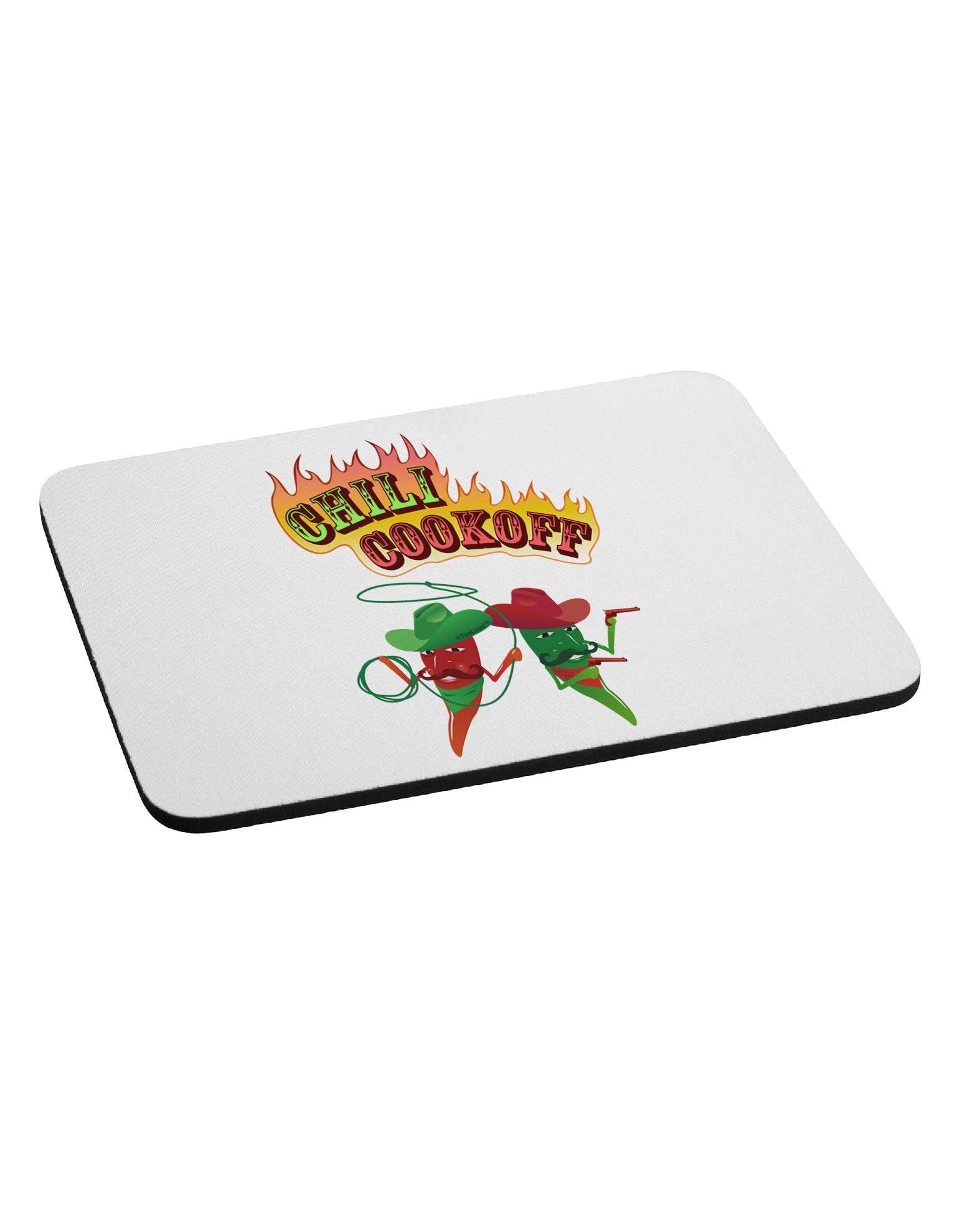 Cowboy Chili Cookoff Mousepad-TooLoud-White-Davson Sales