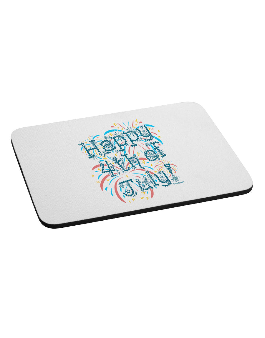 Happy 4th of July - Fireworks Design Mousepad-TooLoud-White-Davson Sales