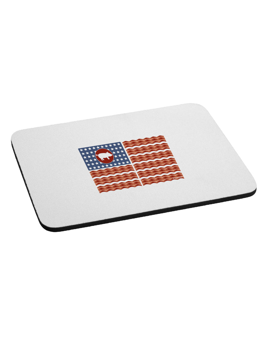American Bacon Flag Mousepad-TooLoud-White-Davson Sales