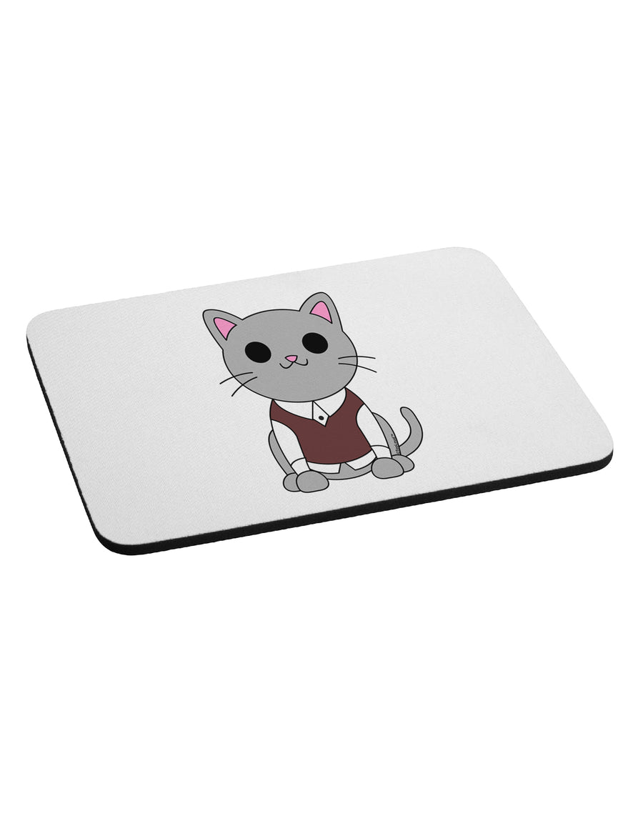 Cute Sweater Vest Cat Design Mousepad by TooLoud-TooLoud-White-Davson Sales