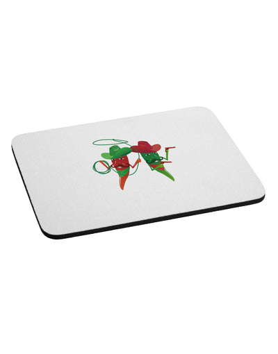 Cowboy Chili Peppers Mousepad-TooLoud-White-Davson Sales