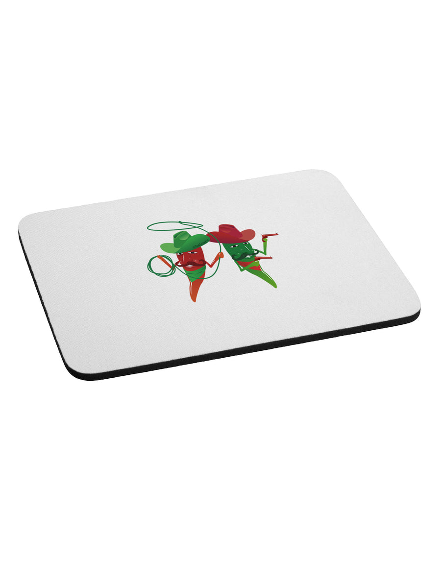 Cowboy Chili Peppers Mousepad-TooLoud-White-Davson Sales