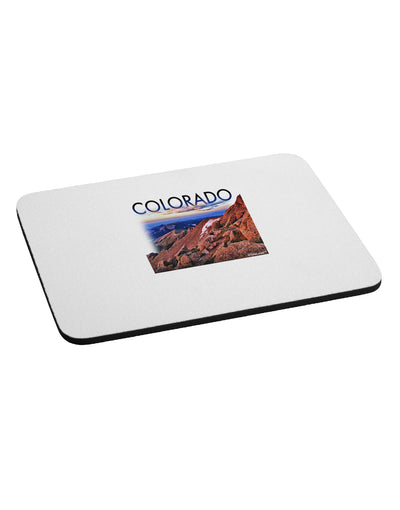 Colorado Mtn Sunset Cutout Mousepad-TooLoud-White-Davson Sales