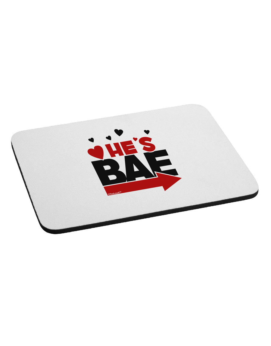 He's BAE - Right Arrow Mousepad-TooLoud-White-Davson Sales