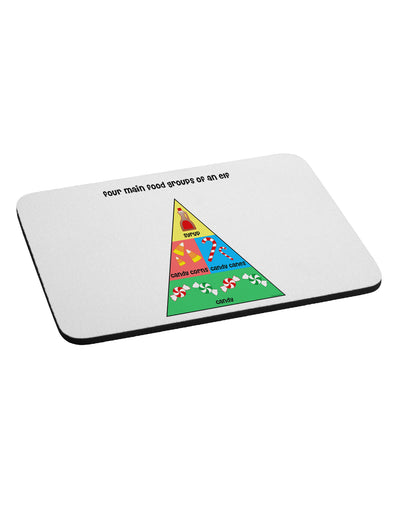 Four Main Food Groups of an Elf - Christmas Mousepad-TooLoud-White-Davson Sales