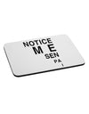 Notice Me Senpai Triangle Text Mousepad-TooLoud-White-Davson Sales