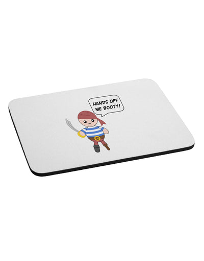 Hands Off Me Booty - Petey the Pirate Mousepad-TooLoud-White-Davson Sales