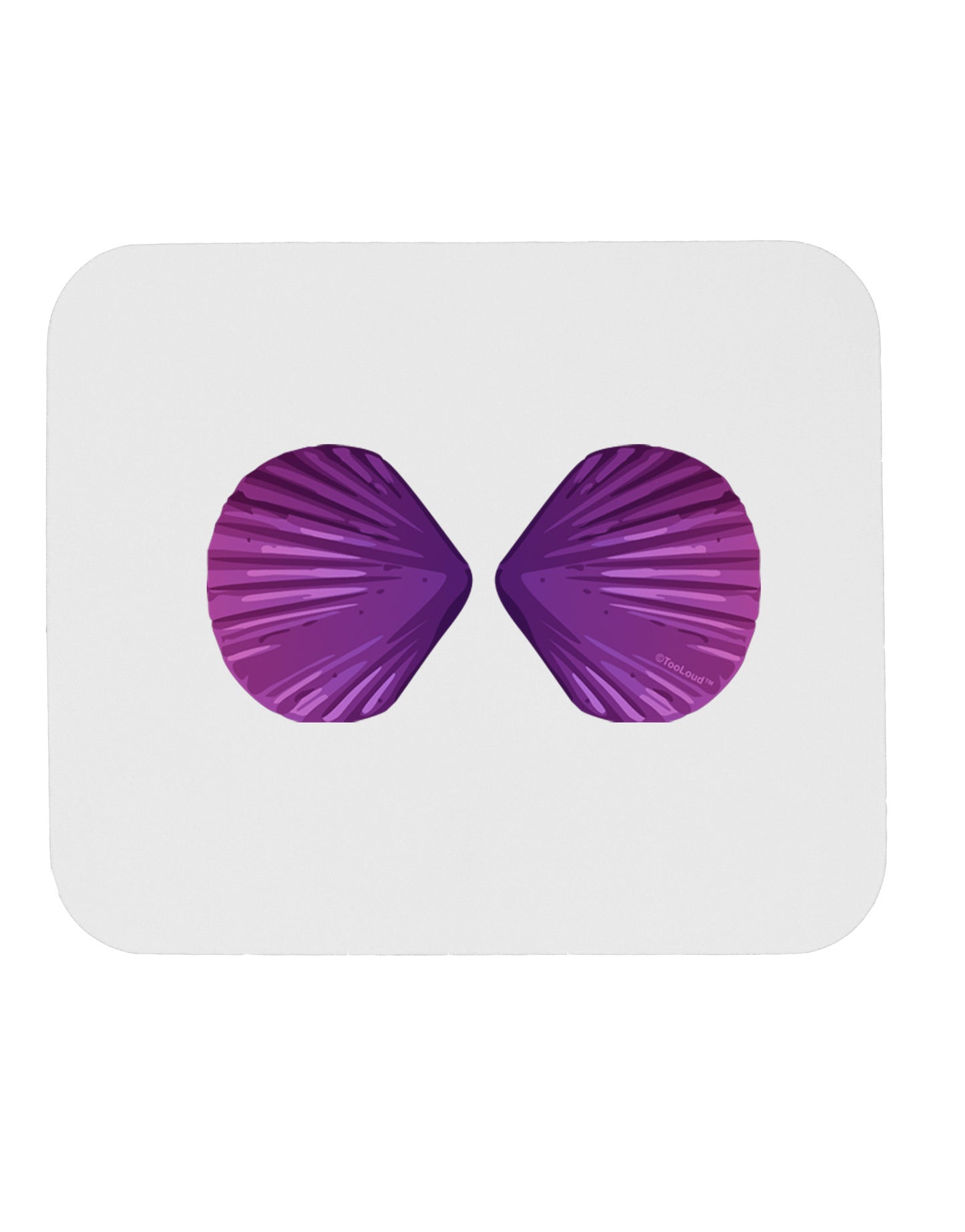 Mermaid Shell Bra Purple Mousepad by TooLoud-TooLoud-White-Davson Sales