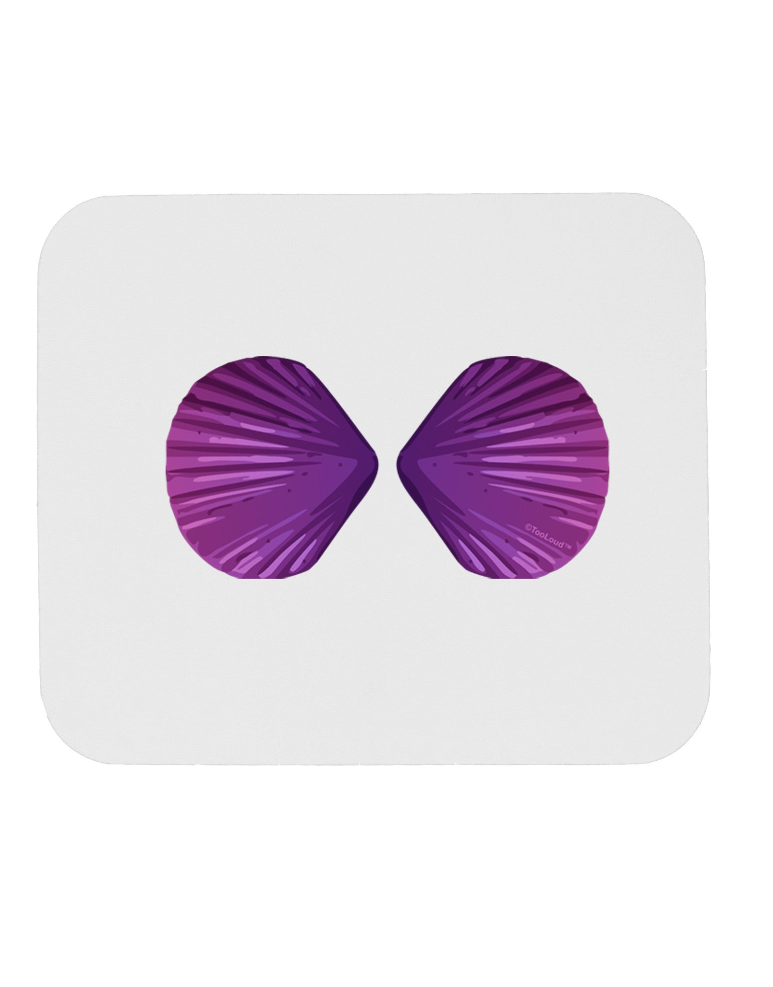 Mermaid Shell Bra Purple Mousepad by TooLoud-TooLoud-White-Davson Sales