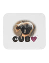 Balancing Bear Cub with Text Mousepad-TooLoud-White-Davson Sales