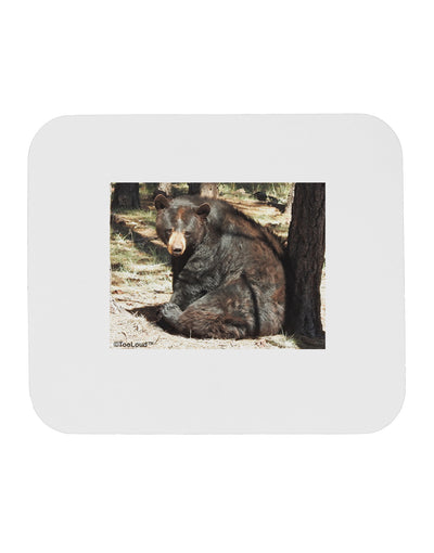 Sad Black Bear Mousepad-TooLoud-White-Davson Sales