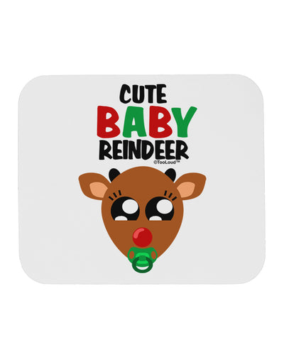 Cute Baby Reindeer Matching Deer Mousepad-TooLoud-White-Davson Sales