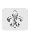 Distressed Fleur de Lis Mousepad-TooLoud-White-Davson Sales