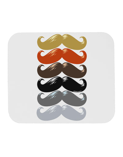 Natural Mustache Rainbow Mousepad-TooLoud-White-Davson Sales