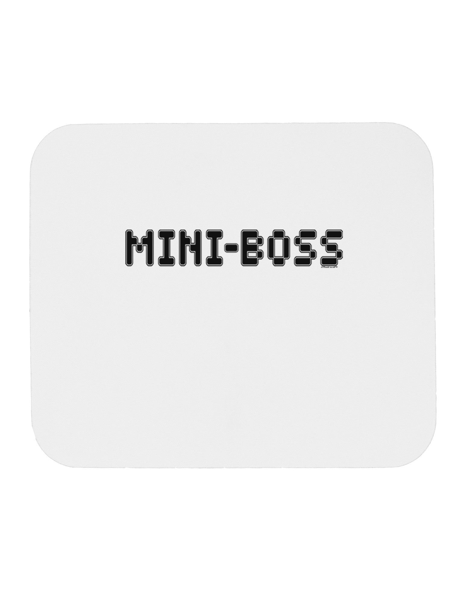 Mini-Boss Text - Boss Day Mousepad-TooLoud-White-Davson Sales