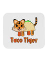 Cute Taco Tiger Text Mousepad-TooLoud-White-Davson Sales