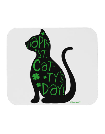 Happy St. Catty's Day - St. Patrick's Day Cat Mousepad by TooLoud-TooLoud-White-Davson Sales