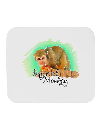 Squirrel Monkey Watercolor Text Mousepad-TooLoud-White-Davson Sales