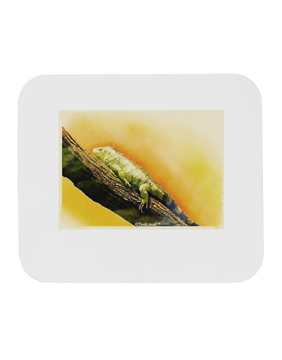 Iguana Watercolor Mousepad-TooLoud-White-Davson Sales