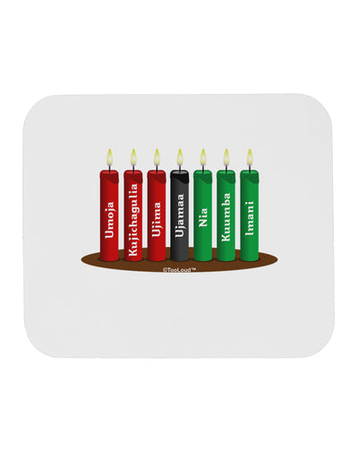 Kwanzaa Candles 7 Principles Mousepad-TooLoud-White-Davson Sales