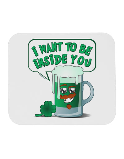 Green Beer - Inside You Mousepad-TooLoud-White-Davson Sales