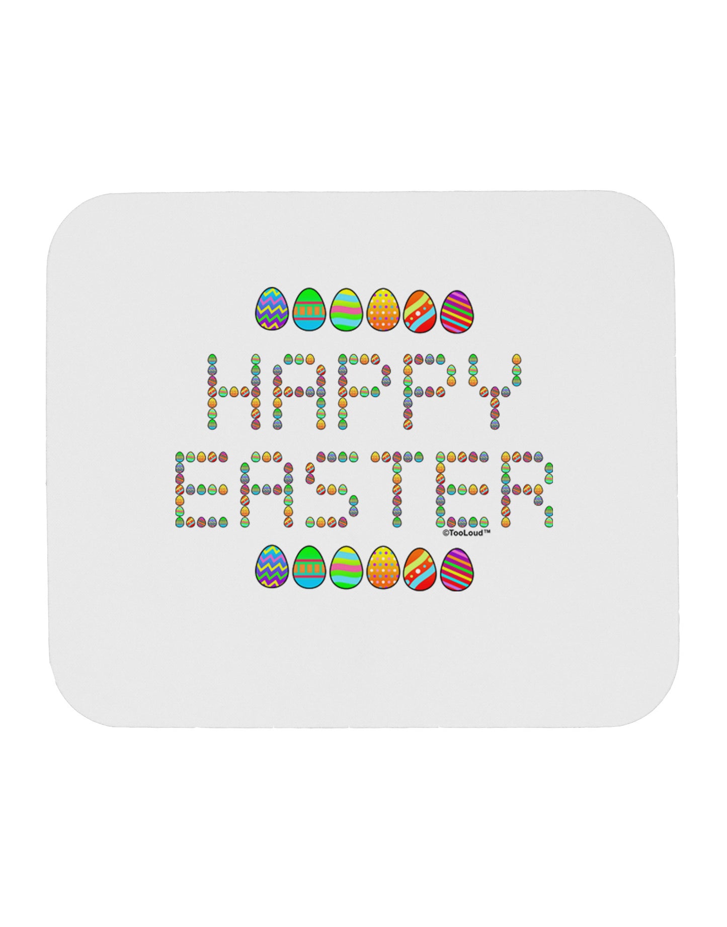 Happy Easter Eggs Mousepad-TooLoud-White-Davson Sales