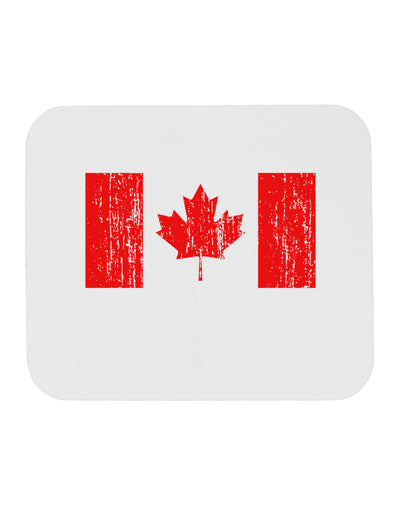 Distressed Canadian Flag Maple Leaf Mousepad-TooLoud-White-Davson Sales