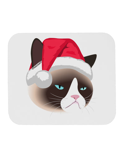 Santa Hat Disgruntled Siamese Cat Mousepad by TooLoud-TooLoud-White-Davson Sales