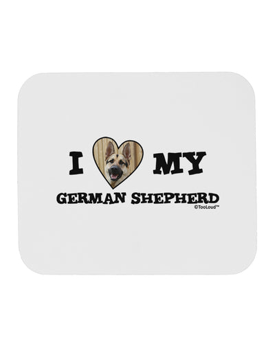 I Heart My German Shepherd Mousepad-TooLoud-White-Davson Sales