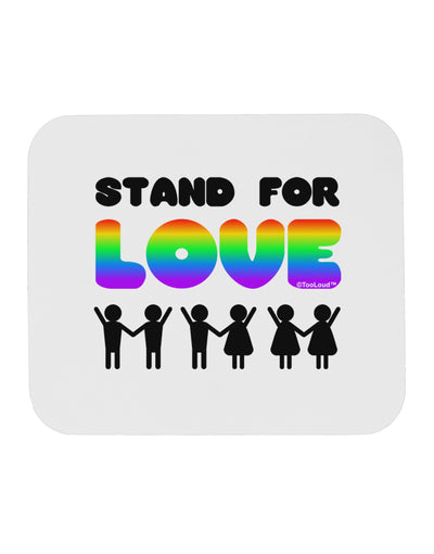 Stand For Love Rainbow Mousepad-TooLoud-White-Davson Sales