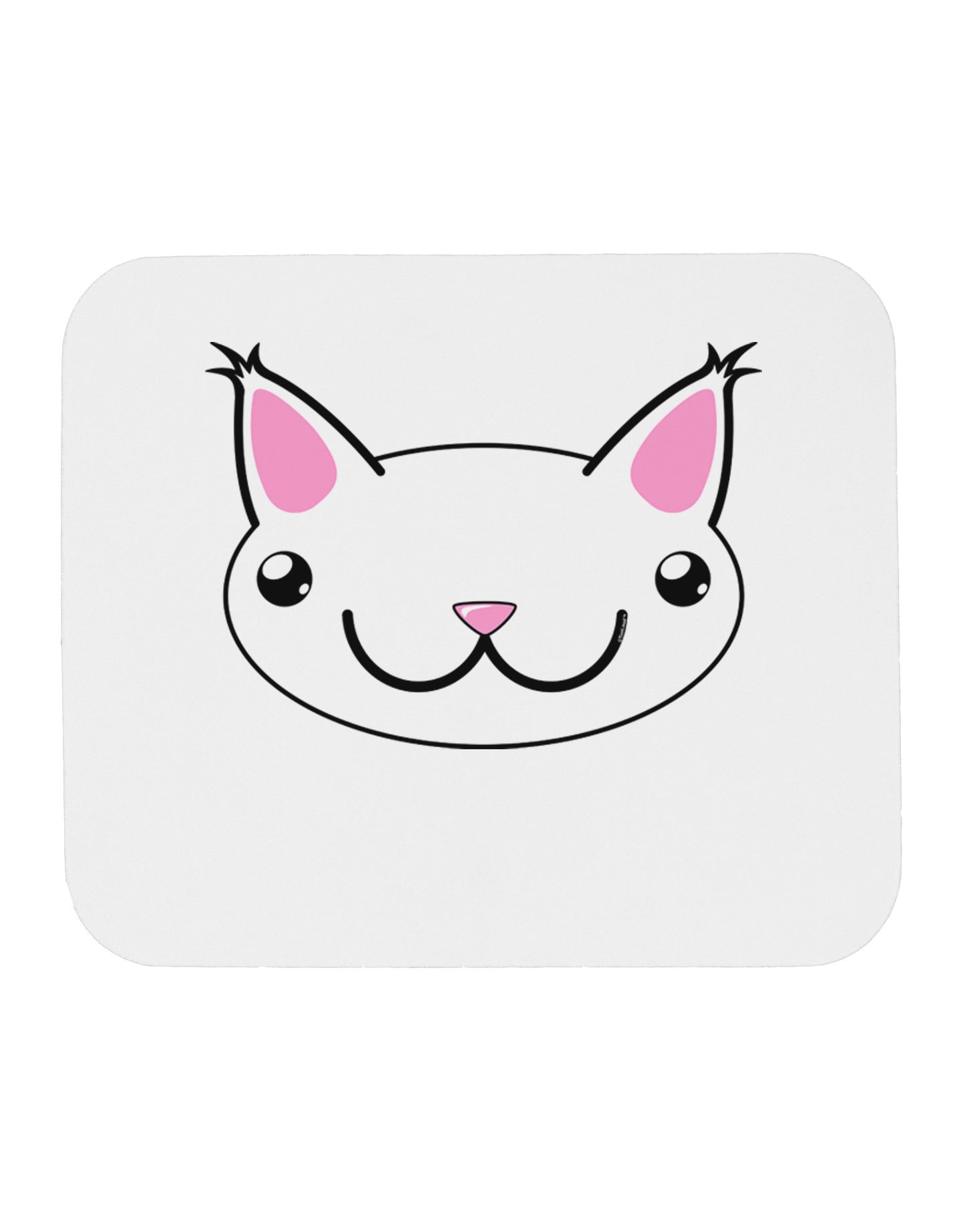 Kyu-T Head - Day Kawa the Cute Critter Mousepad-TooLoud-White-Davson Sales