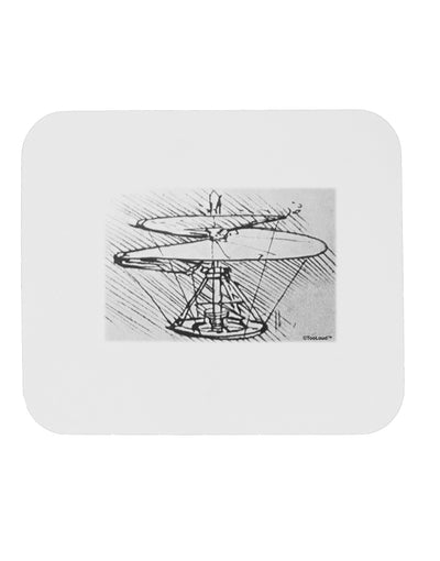 Helicopter Sketch Mousepad-TooLoud-White-Davson Sales