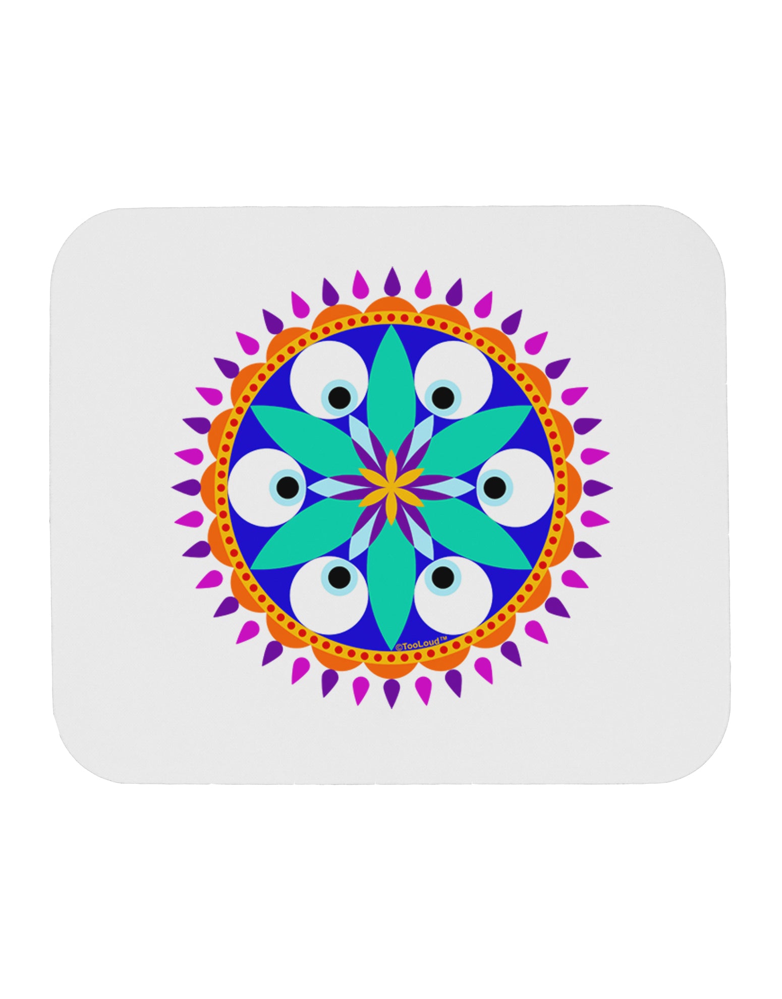 Evil Eye Protection Mandala Mousepad by TooLoud-TooLoud-White-Davson Sales